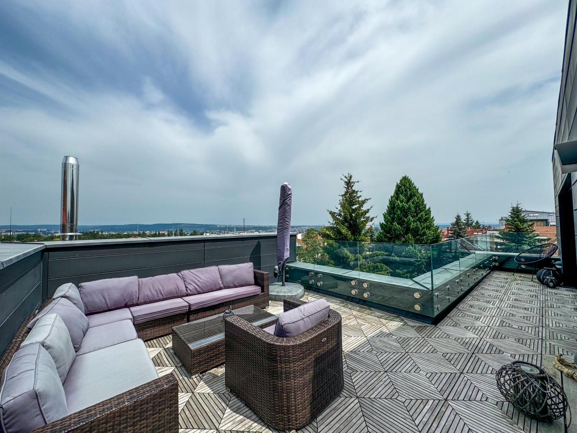 Apartman Se Saunou A Terasou S Vyhledem Na Brno Exterior foto