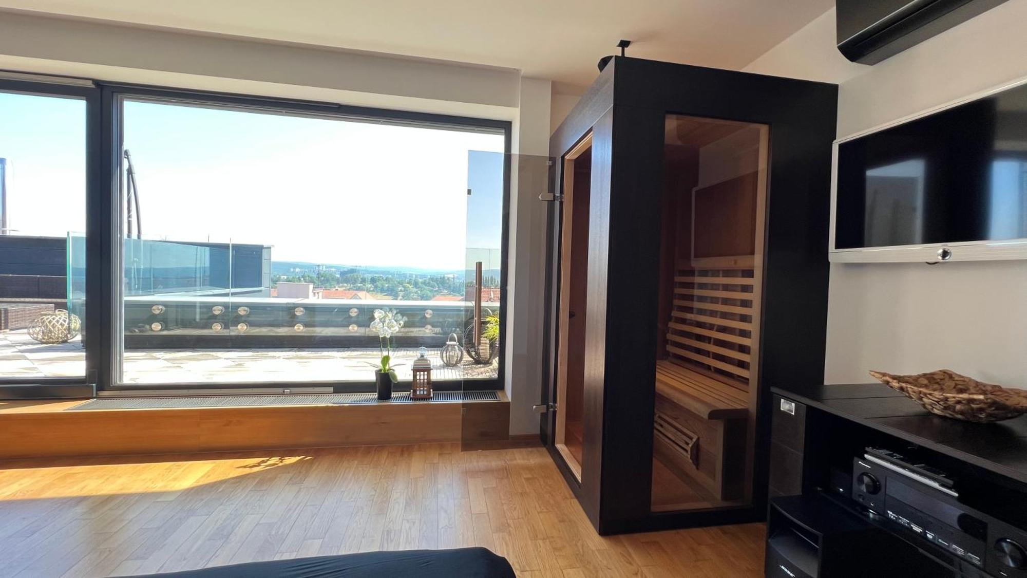 Apartman Se Saunou A Terasou S Vyhledem Na Brno Exterior foto