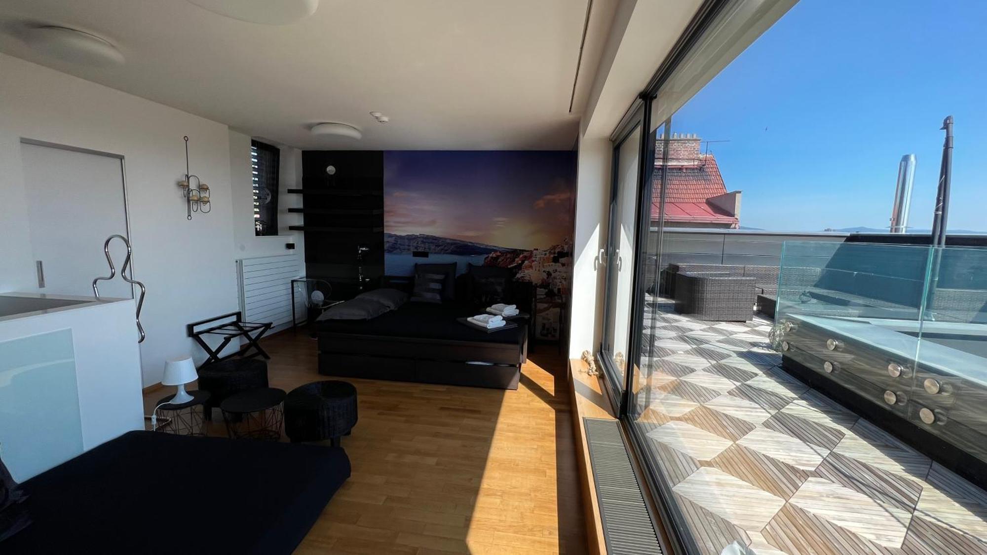 Apartman Se Saunou A Terasou S Vyhledem Na Brno Exterior foto