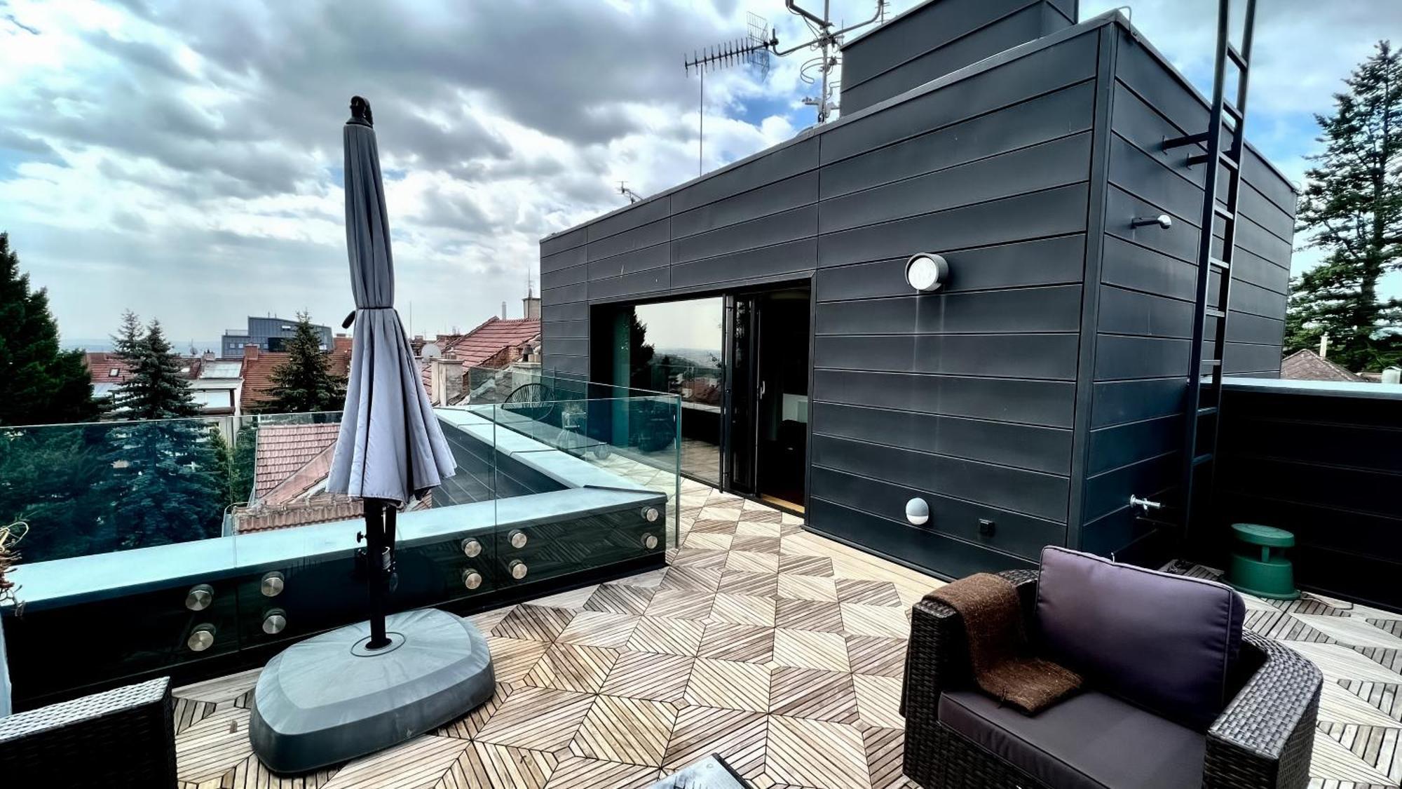 Apartman Se Saunou A Terasou S Vyhledem Na Brno Exterior foto