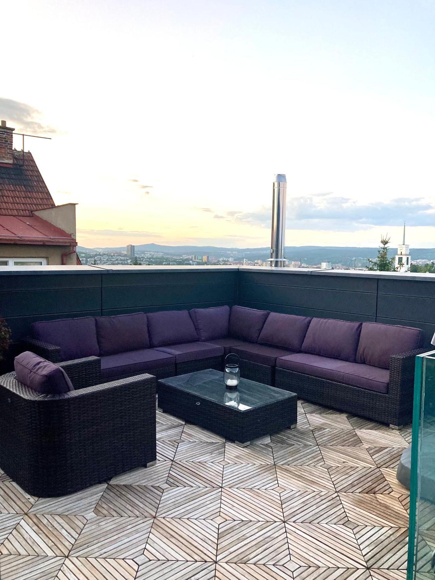 Apartman Se Saunou A Terasou S Vyhledem Na Brno Exterior foto